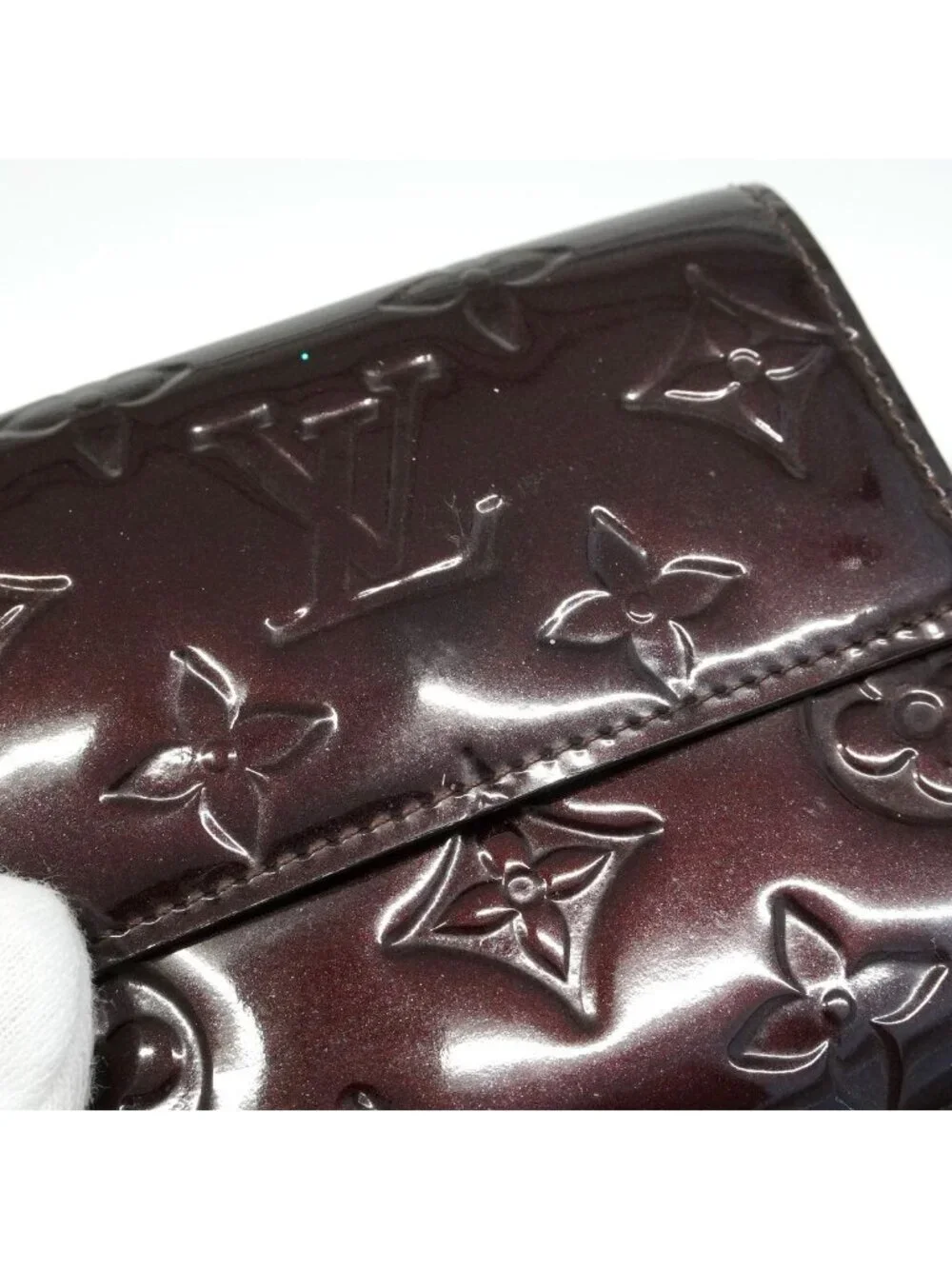 Louis Vuitton Trifold Wallet Vernis Portefeuille Elise Amarante